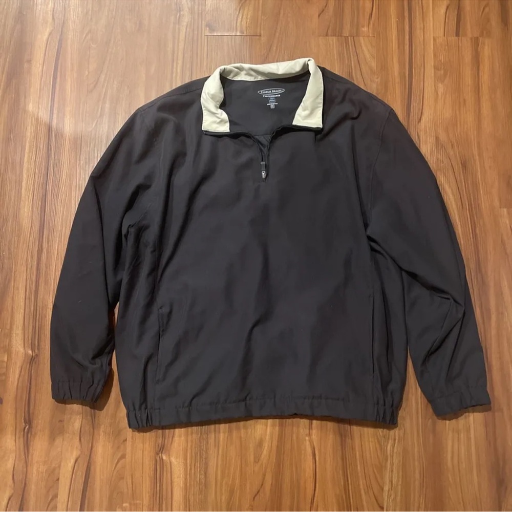 Pebble Beach Performance Men's 1/4 Zip Pullover Golf Long Sleeve Charcoal XL